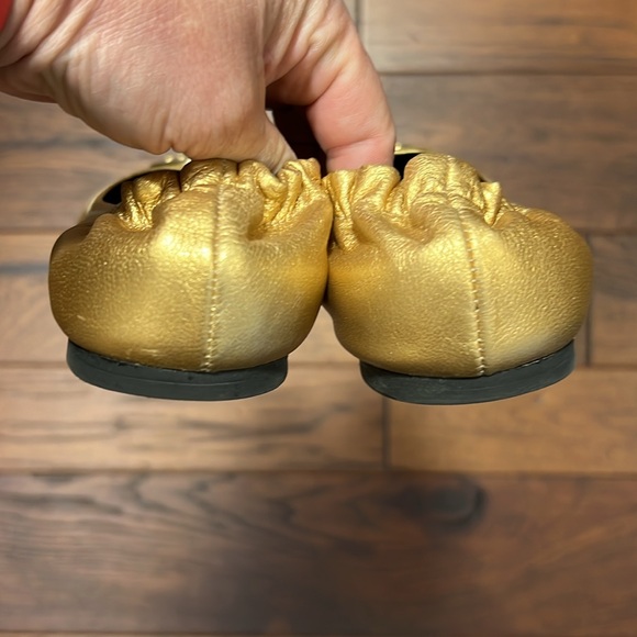 Tory Burch Gold Metallic Ballet Flats - Picture 8 of 8